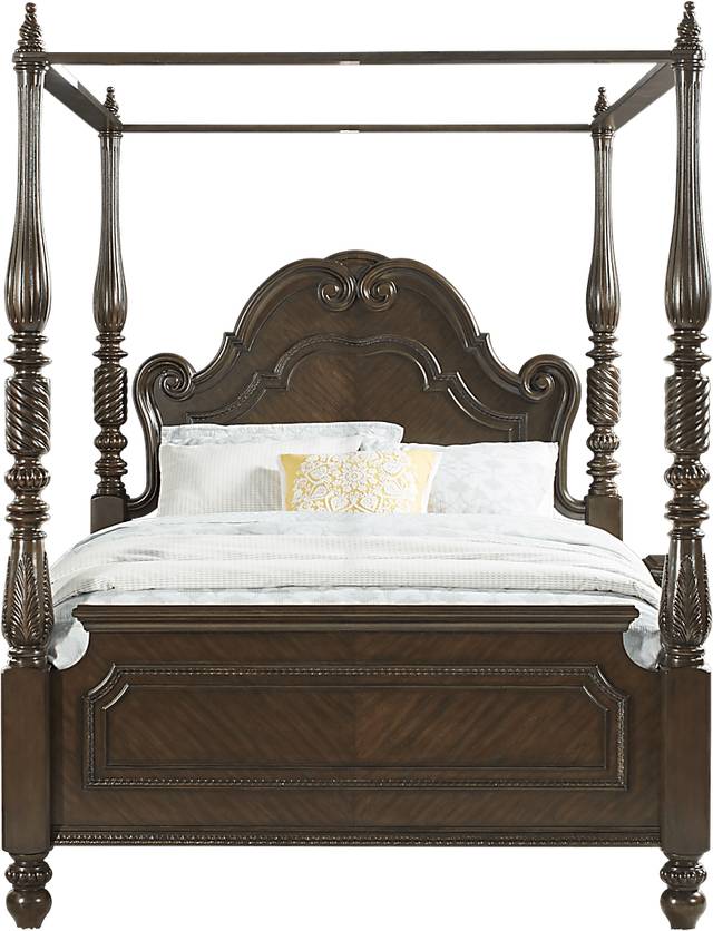 Whittington Cherry 4 Pc King Canopy Bed - Thumbnail - Image 1
