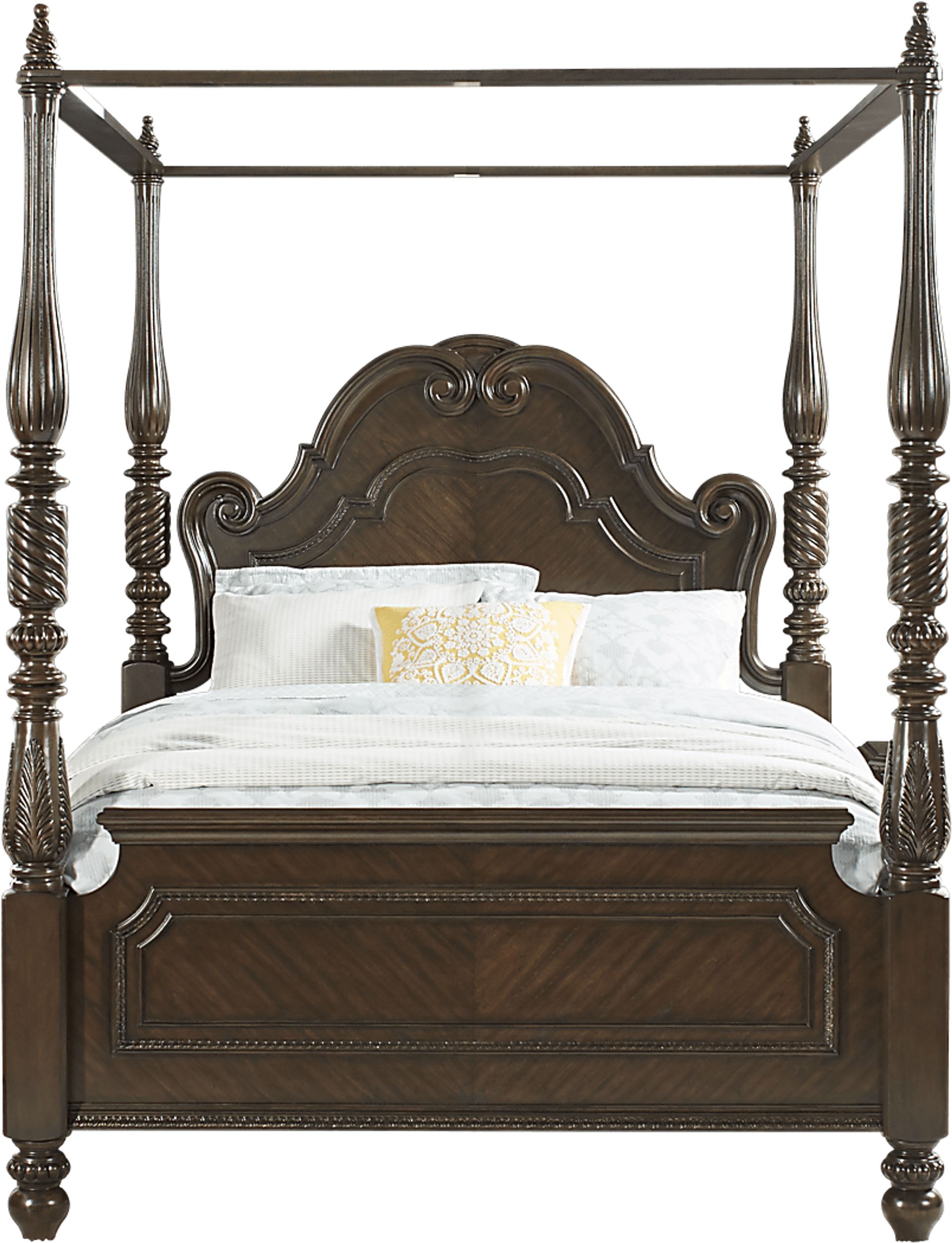 Whittington Cherry 4 Pc King Canopy Bed - Image 1