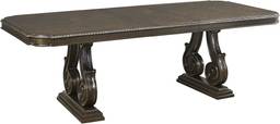 double pedestal dining table