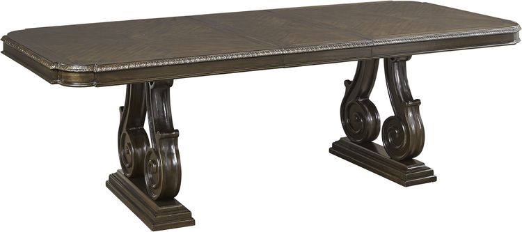 double pedestal dining table
