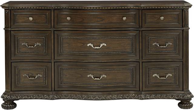 Whittington Cherry 7 Pc Queen Sleigh Bedroom with 4 Drawer Storage - Thumbnail - Image 5