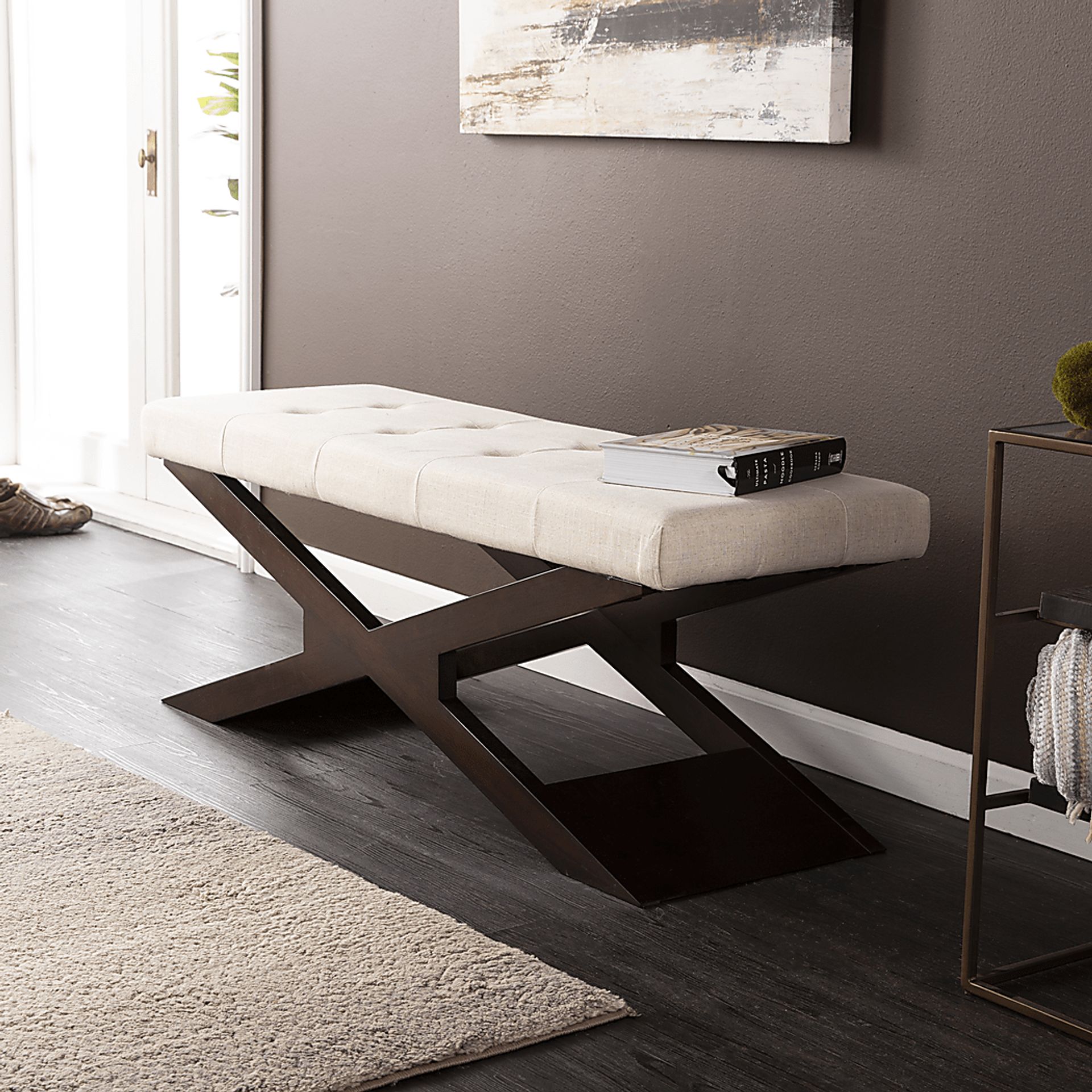 Whittlesea Off White Accent Bench - Image 2