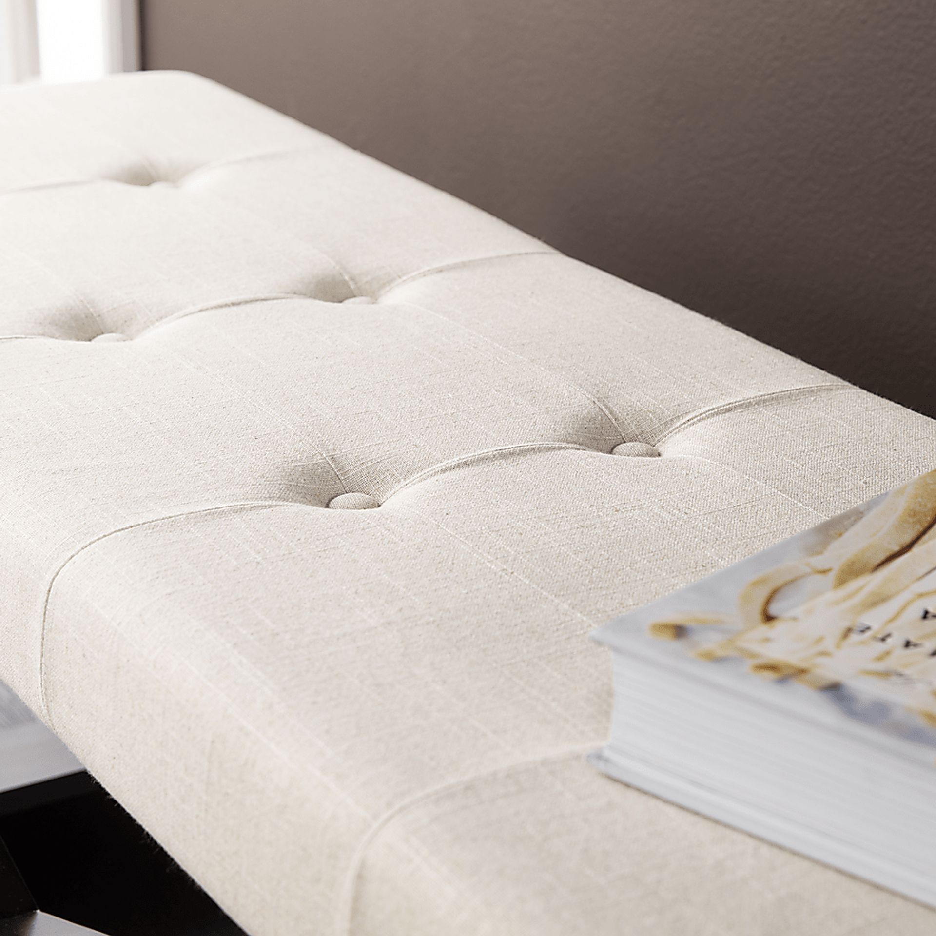 Whittlesea Off White Accent Bench - Image 3