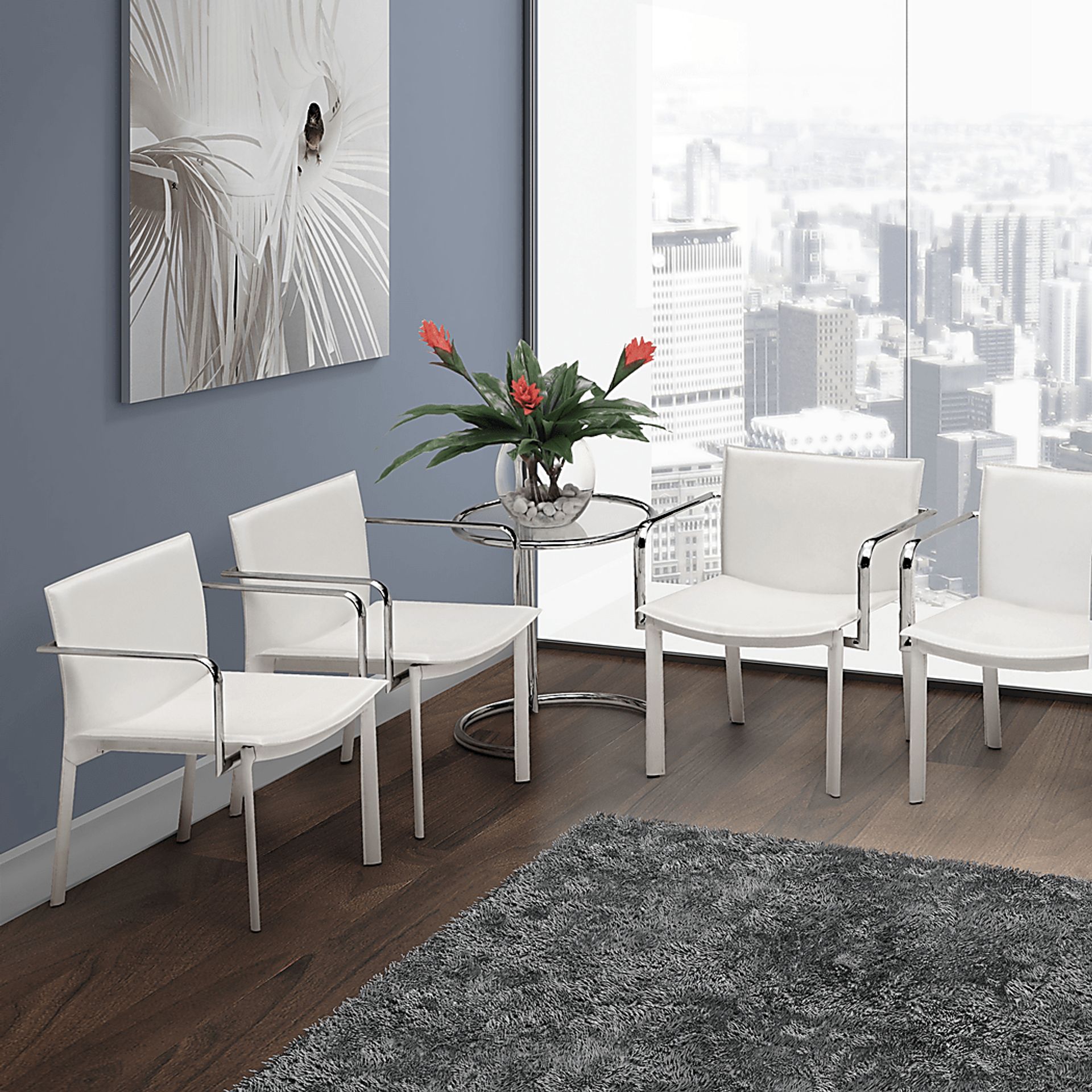 Wholsatd White Office Chair, Set 2 - Image 2