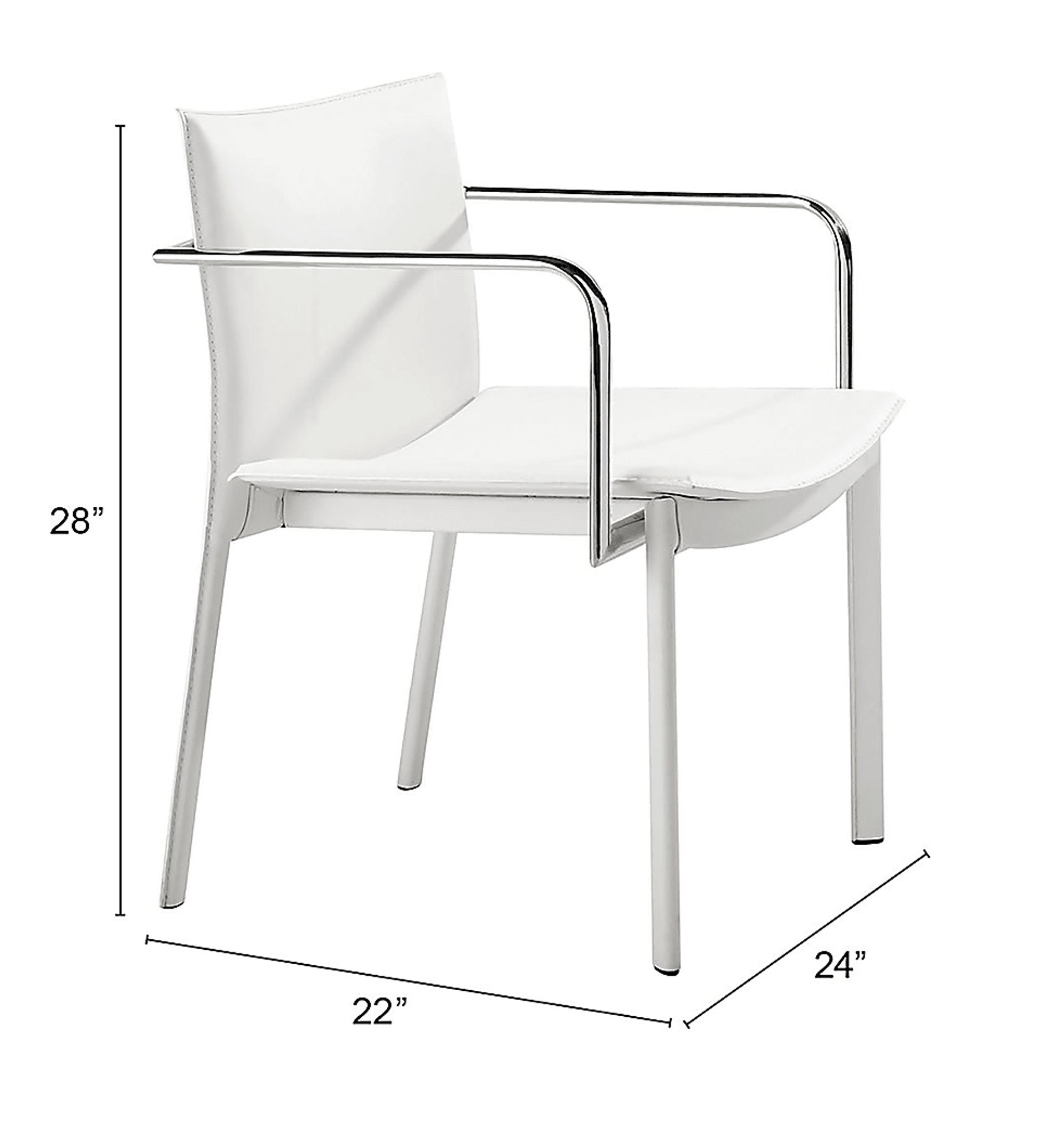 Wholsatd White Office Chair, Set 2 - Image 5