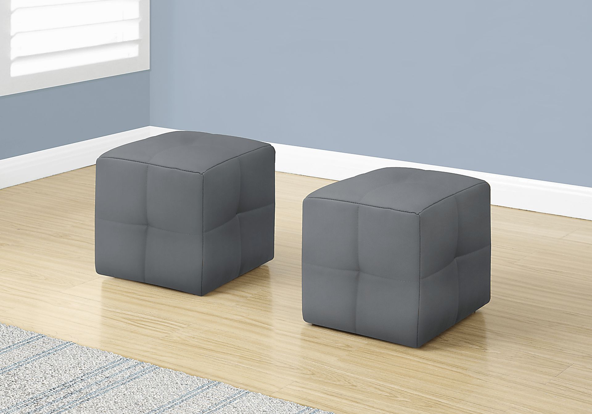 Wickershire Gray Ottoman, Set of 2 - Image 2