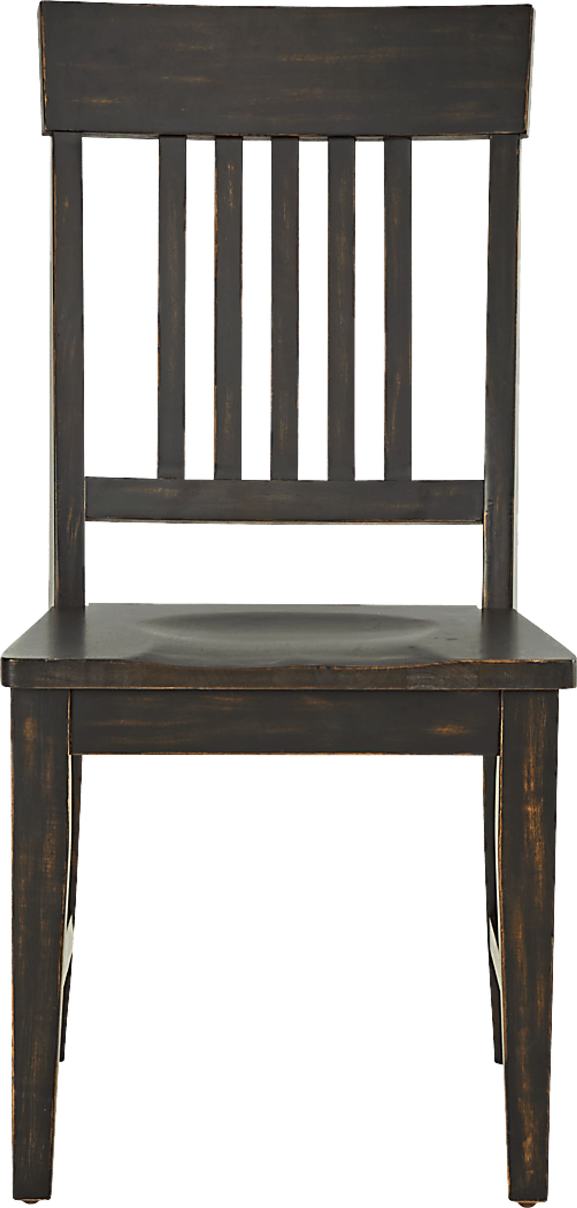 Wicklow Hills White 5 Pc Rectangle Trestle Dining Room with Black Slat Back Side Chairs - Image 5