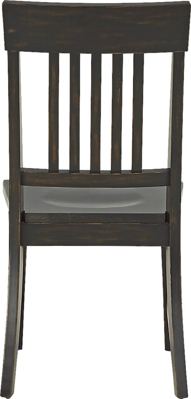 Wicklow Hills White 5 Pc Round Dining Room with Black Slat Back Side Chairs - Thumbnail - Image 6