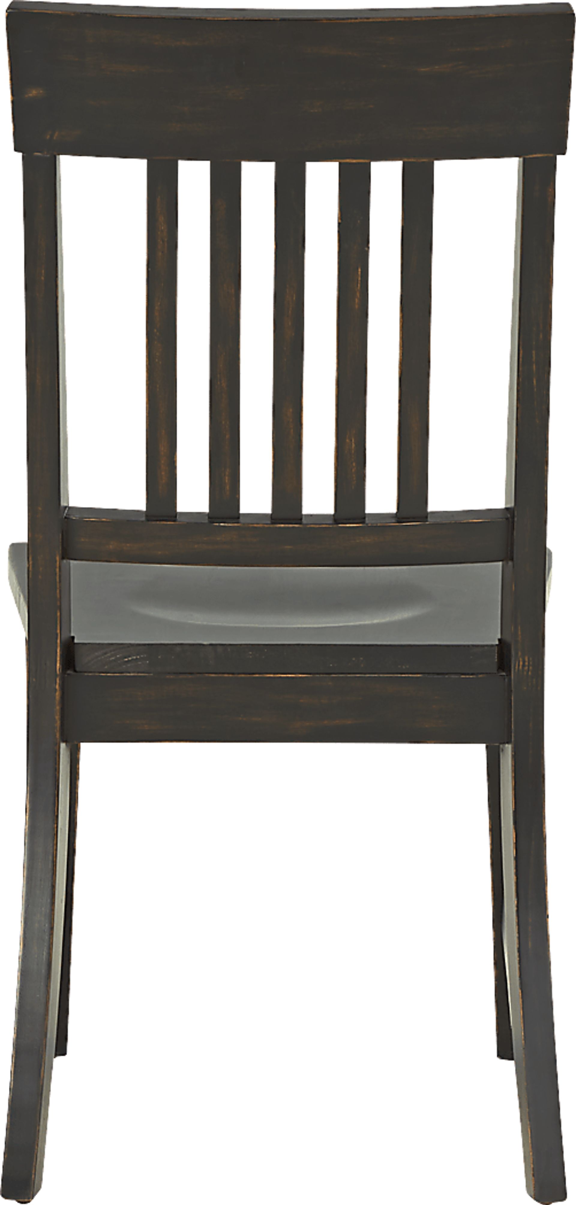 Wicklow Hills White 5 Pc Rectangle Trestle Dining Room with Black Slat Back Side Chairs - Image 6