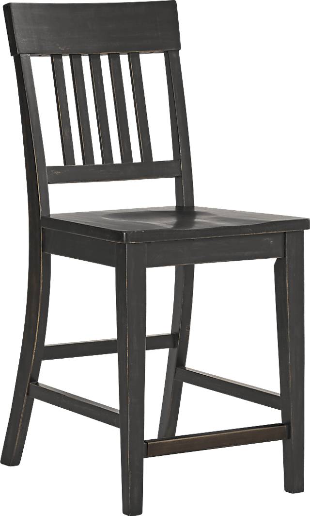 Wicklow Hills White 5 Pc Rectangle Counter Height Dining Room with Black Stools - Thumbnail - Image 3