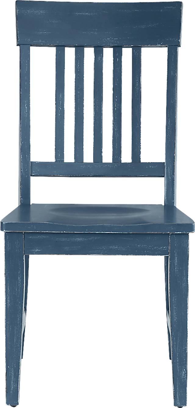 Wicklow Hills Blue Slat Back Chair - Thumbnail - Image 2