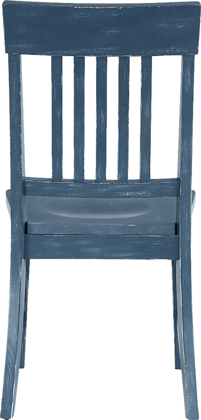 Wicklow Hills Blue Slat Back Chair - Thumbnail - Image 3