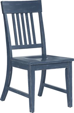 Wicklow Hills Blue Slat Back Chair