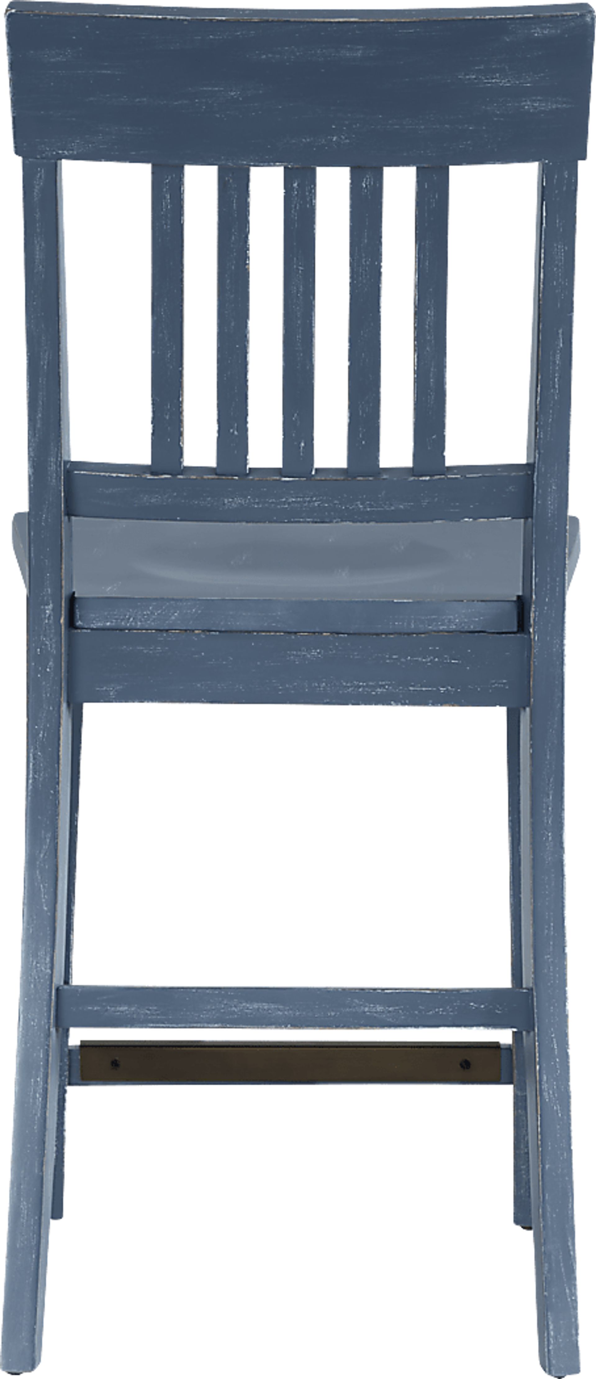 Wicklow Hills Blue Slat Back Stool - Image 3