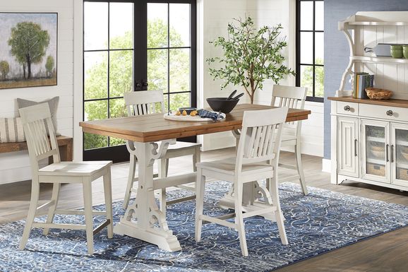 Spring Cottage 5 Pc White Colors,White Dining Room Set With