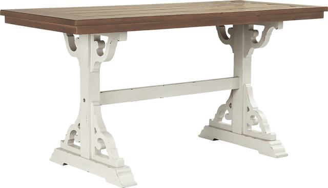 Wicklow Hills White Rectangle Counter Height Dining Table - Thumbnail - Image 1