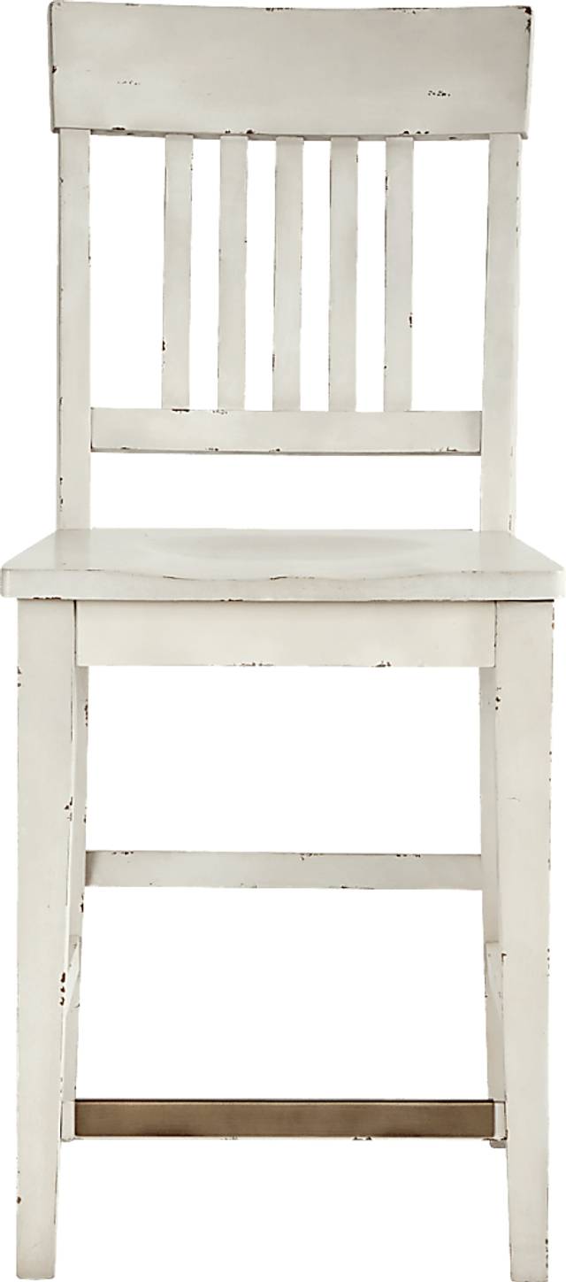 Wicklow Hills White Slat Back Stool - Thumbnail - Image 2