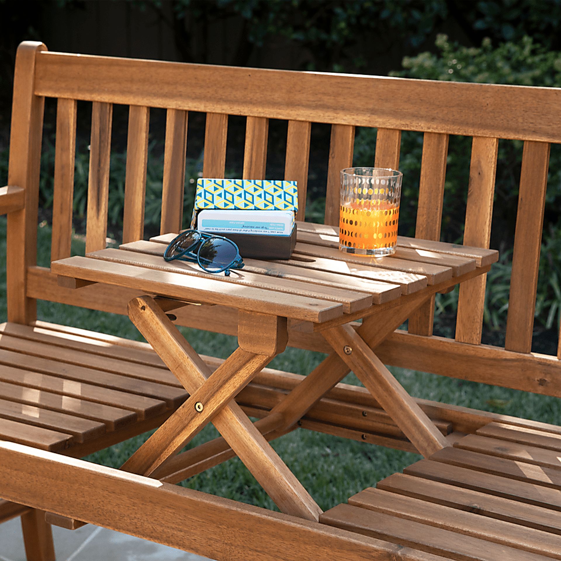 Wickstram Natural Outdoor Bench - Image 3