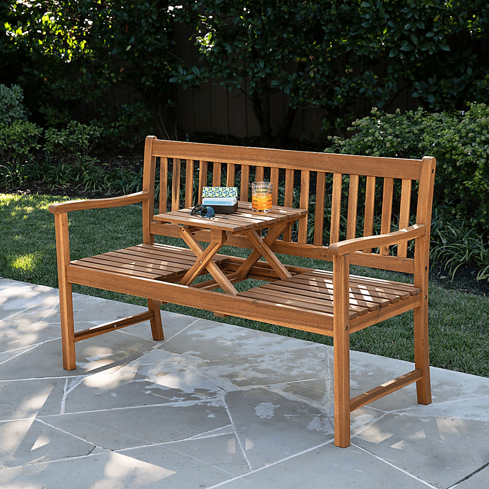 Wickstram Natural Outdoor Bench - Image 4