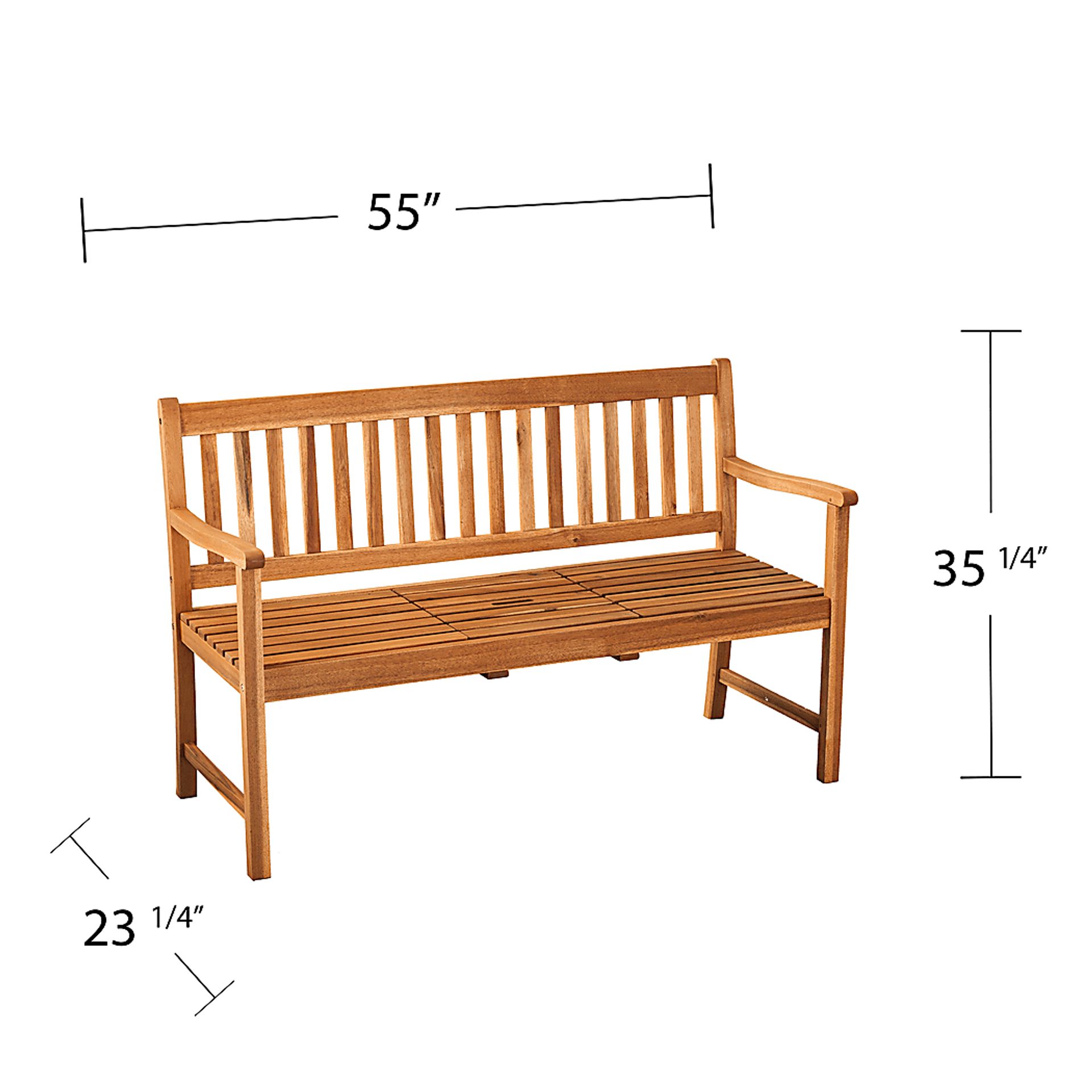 Wickstram Natural Outdoor Bench - Image 8
