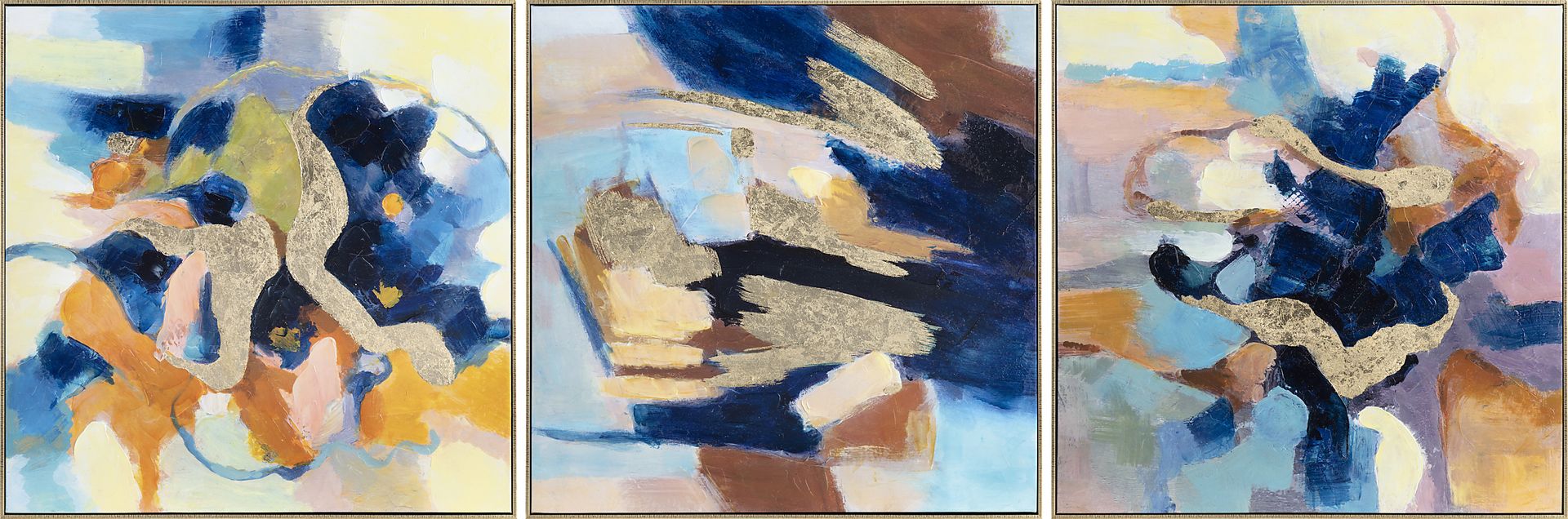 Wiclow Blue Artwork, Set of 3 - Image 1