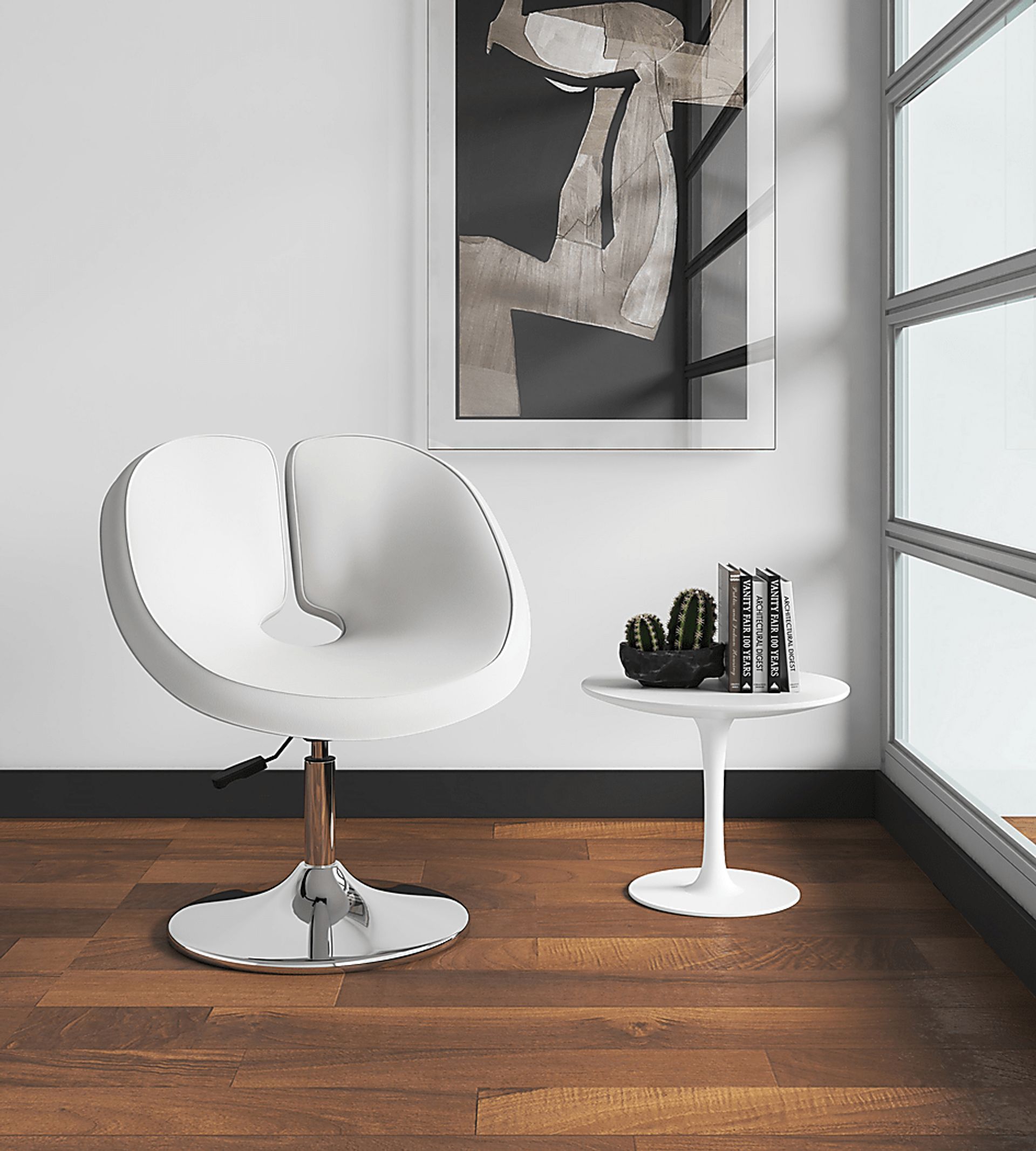 Widbey White Accent Chair - Image 2