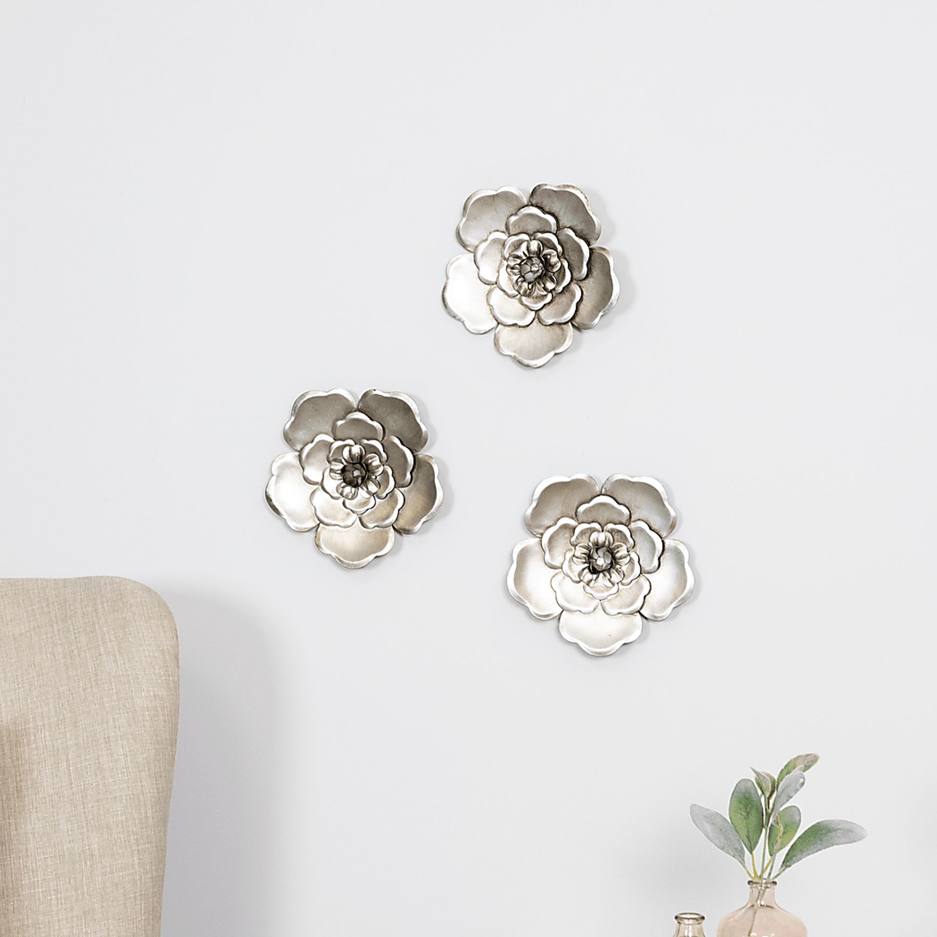 Widcombe Silver Wall Decor Set of 3 - Image 2
