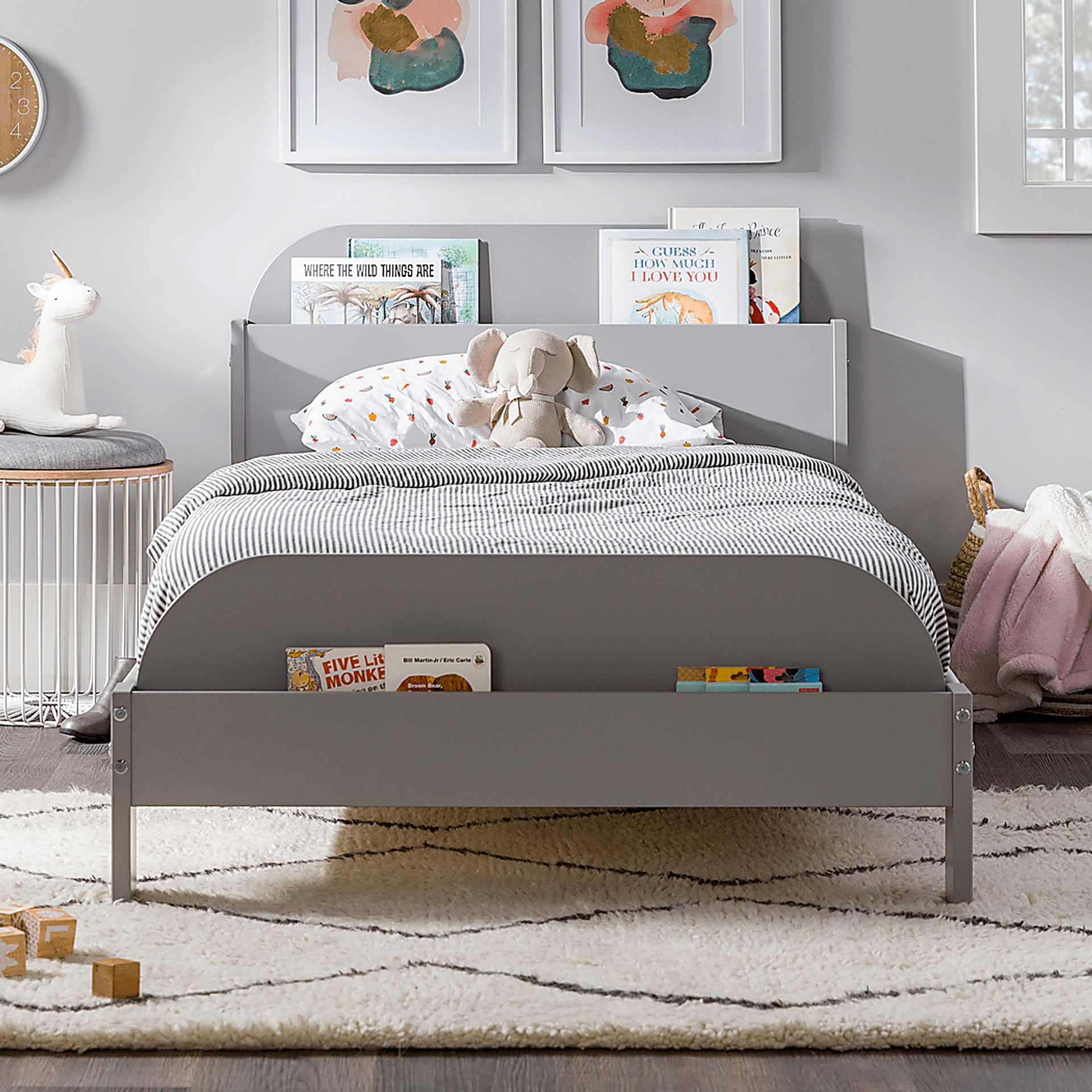 Wiebelo Gray Twin Bed - Image 3