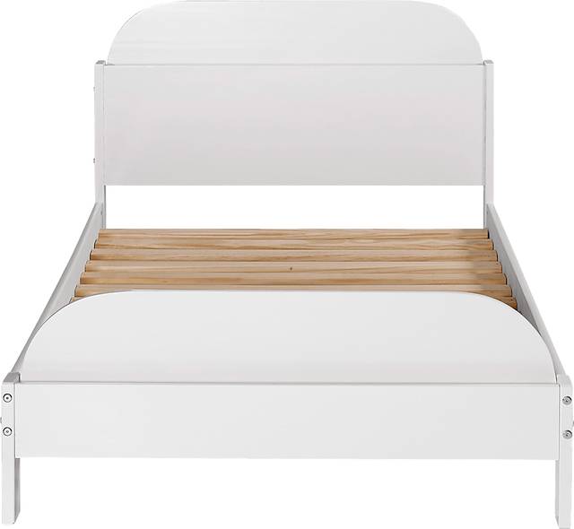 Wiebelo White Twin Bed - Thumbnail - Image 1