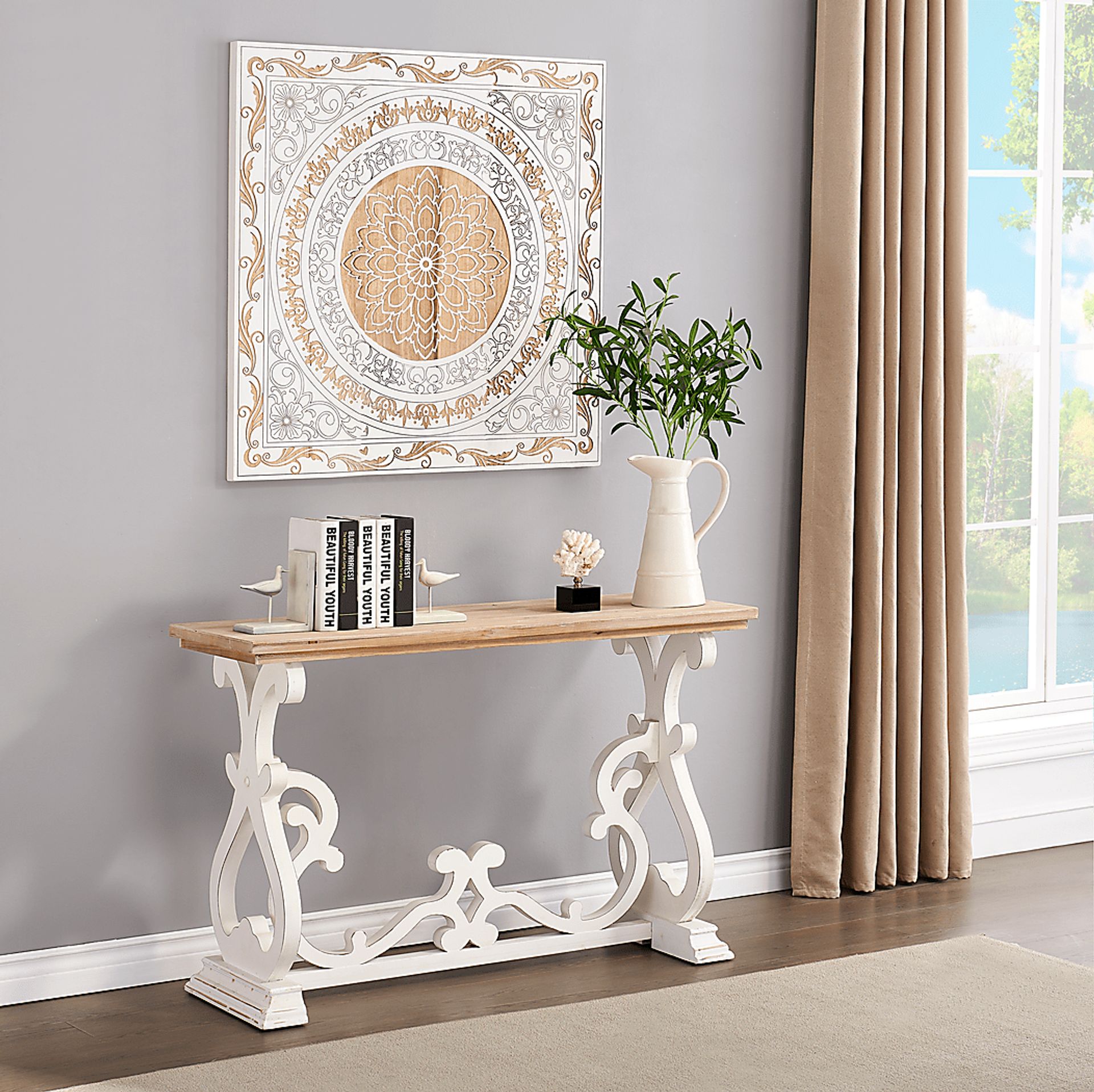 Wiginton White Sofa Table - Image 4
