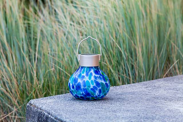 Wigly Trail Outdoor Blue Solar Lantern - Thumbnail - Image 13