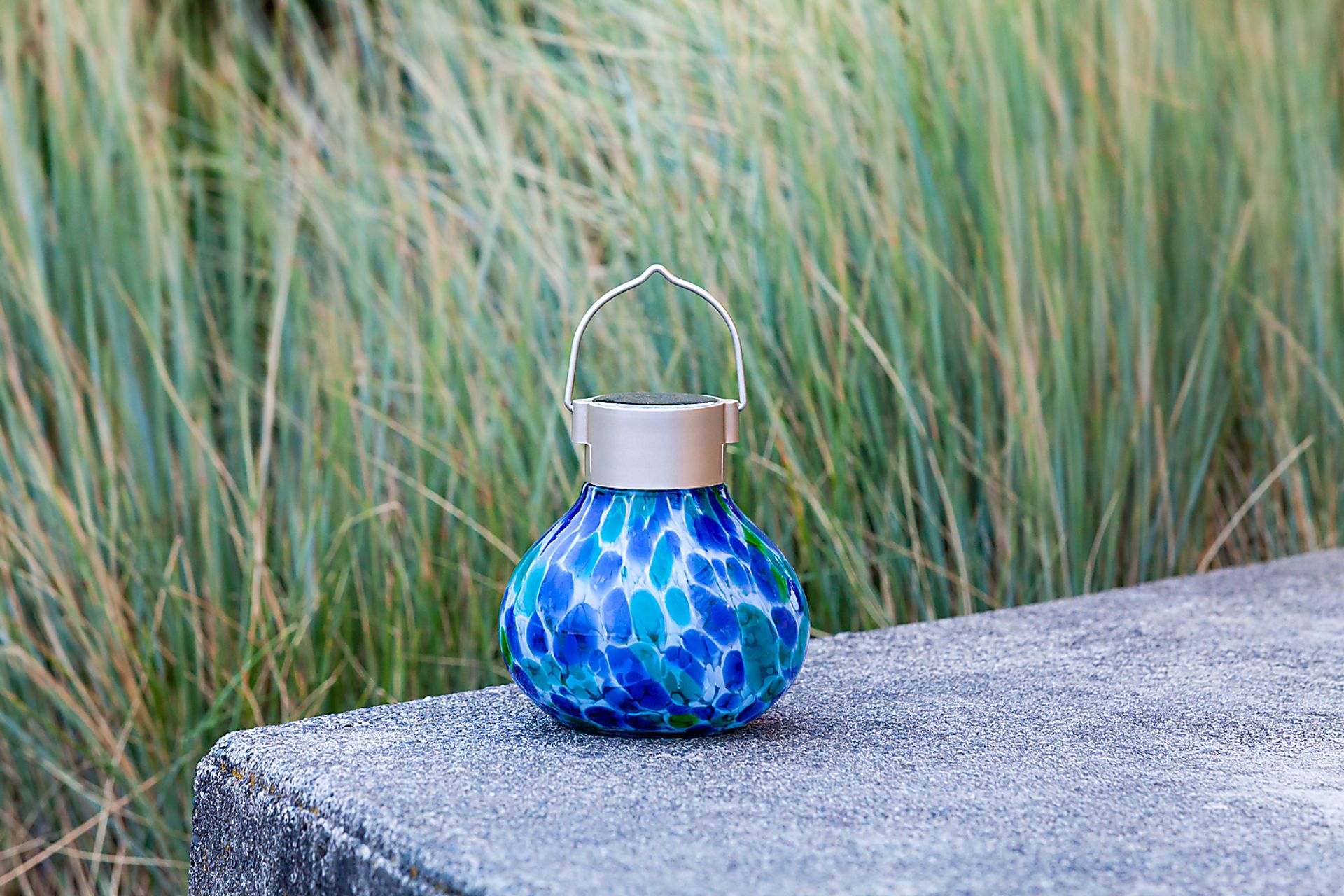 Wigly Trail Outdoor Blue Solar Lantern - Image 13