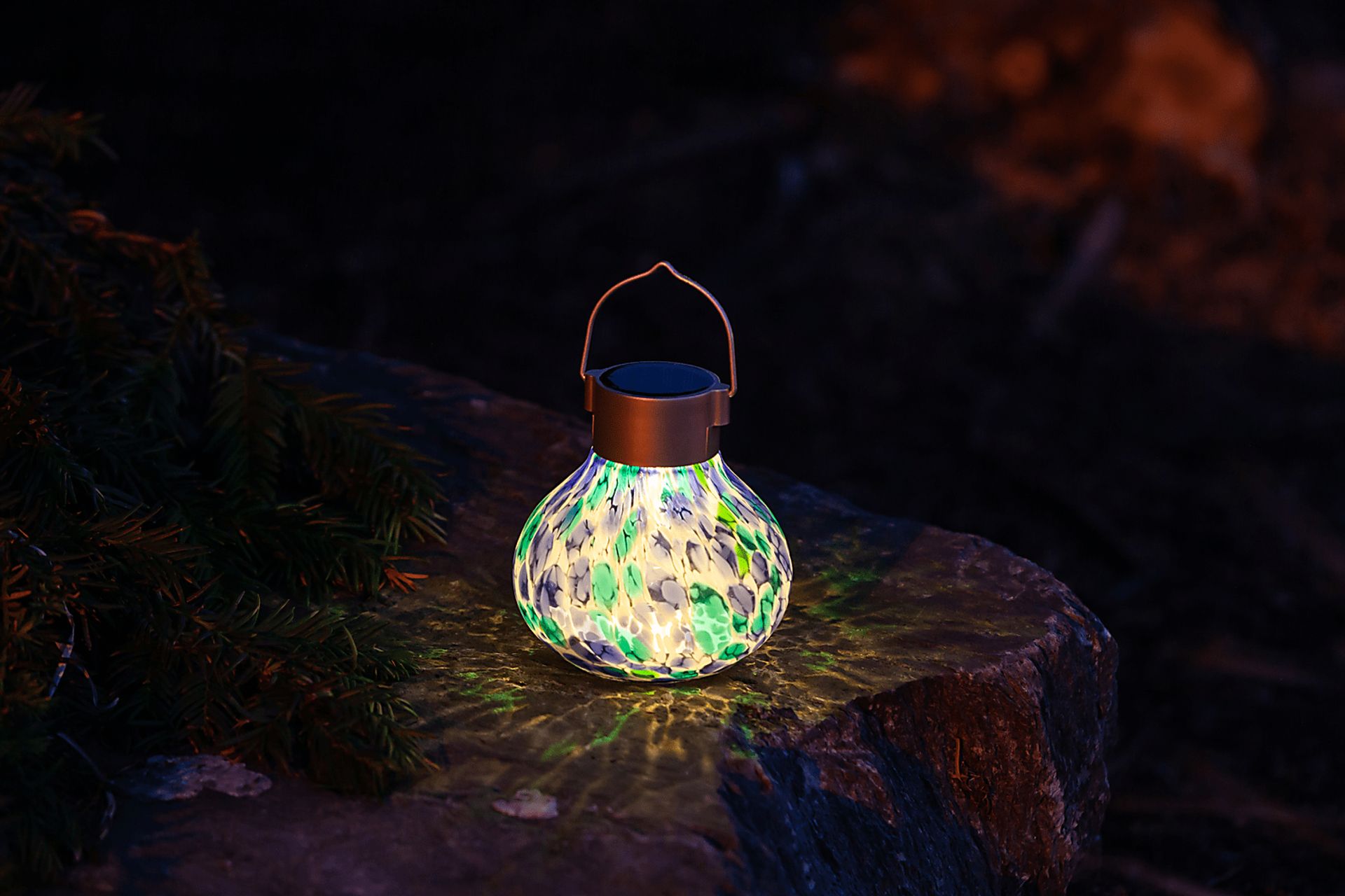 Wigly Trail Outdoor Blue Solar Lantern - Image 17