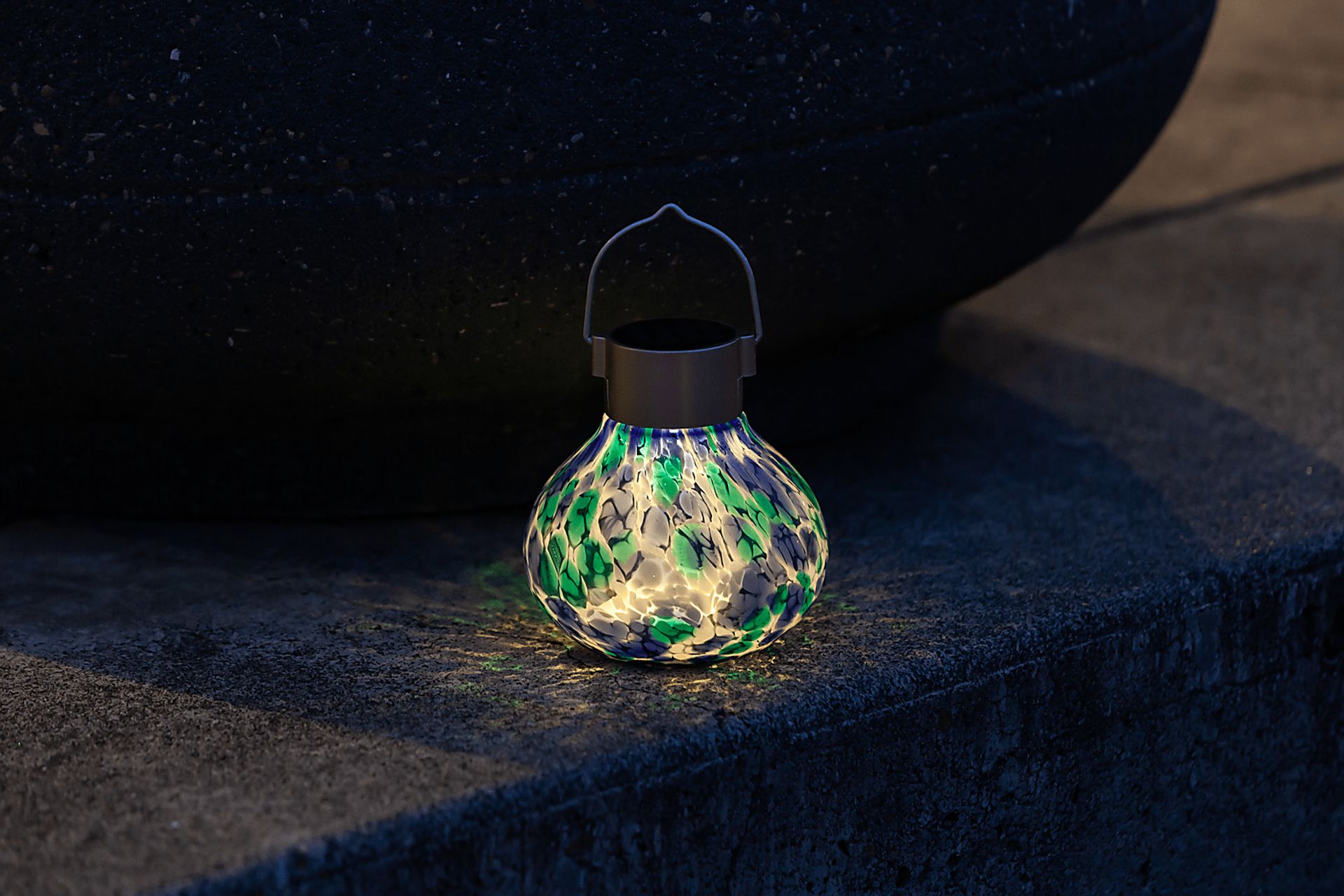 Wigly Trail Outdoor Blue Solar Lantern - Image 19