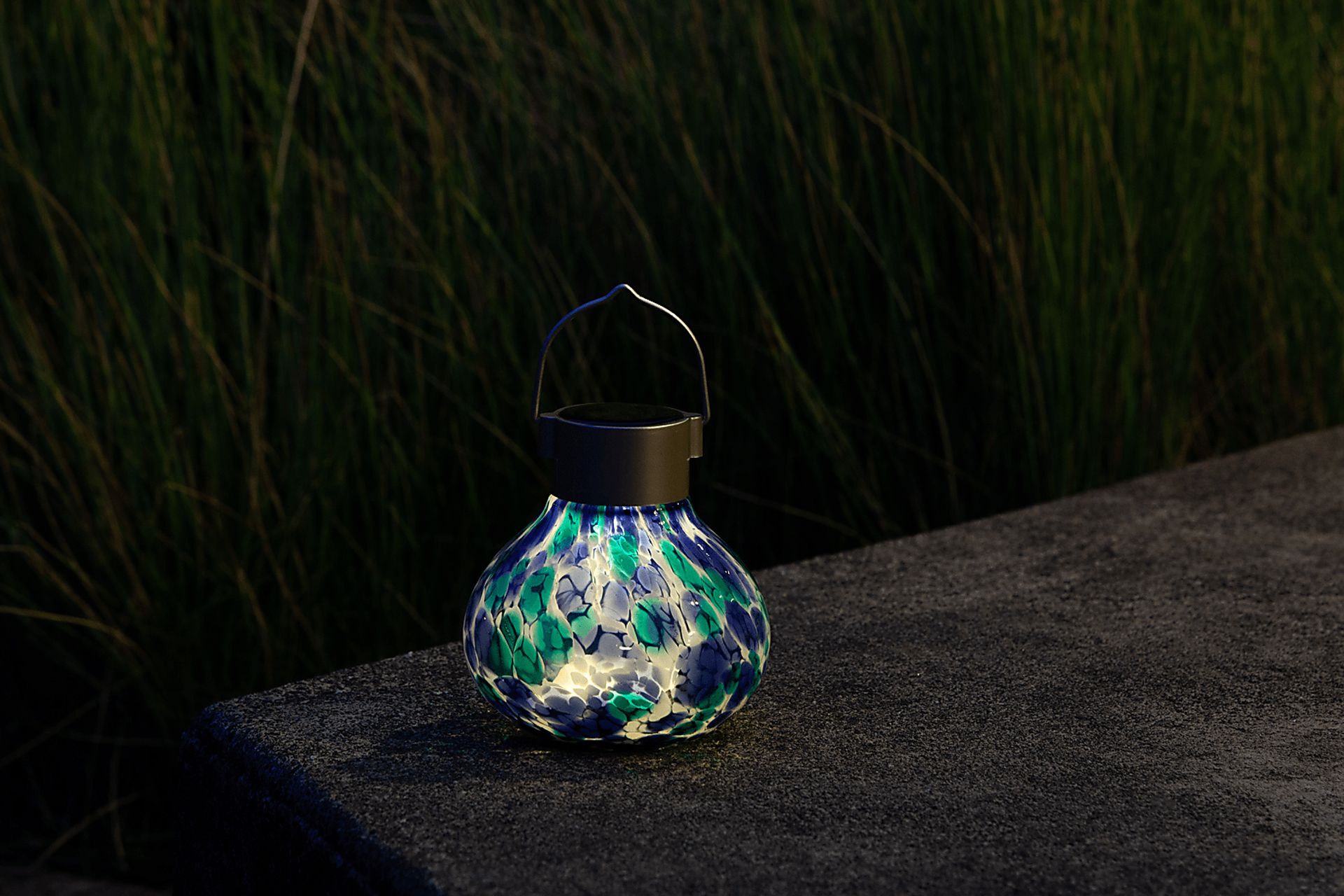Wigly Trail Outdoor Blue Solar Lantern - Image 20