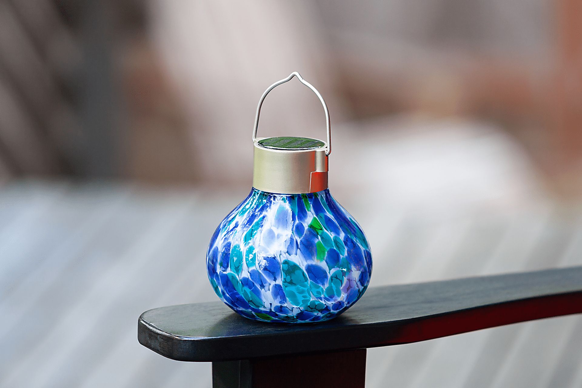 Wigly Trail Outdoor Blue Solar Lantern - Image 8