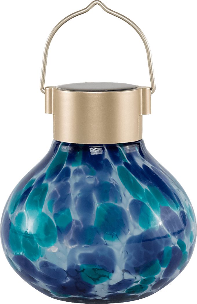 Wigly Trail Blue Outdoor Lantern | Rooms To Go