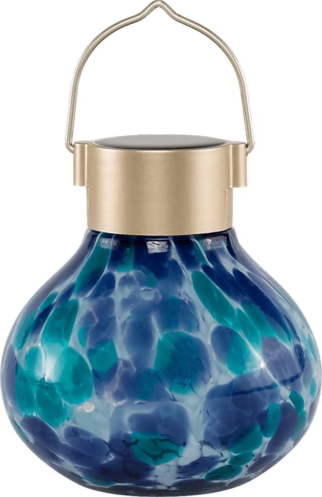 Wigly Trail Outdoor Blue Solar Lantern - Thumbnail - Image 1