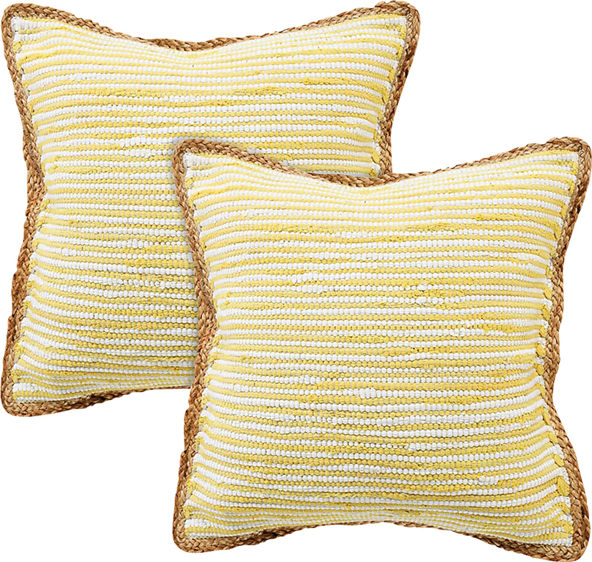 Wihara Yellow Pillow, Set of 2 - Image 1