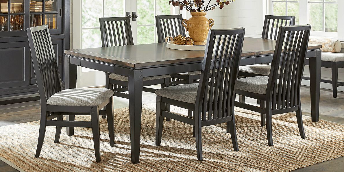 Williamsport 5 Pc Brown Cherry Dark Wood Dining Room Set With Dining