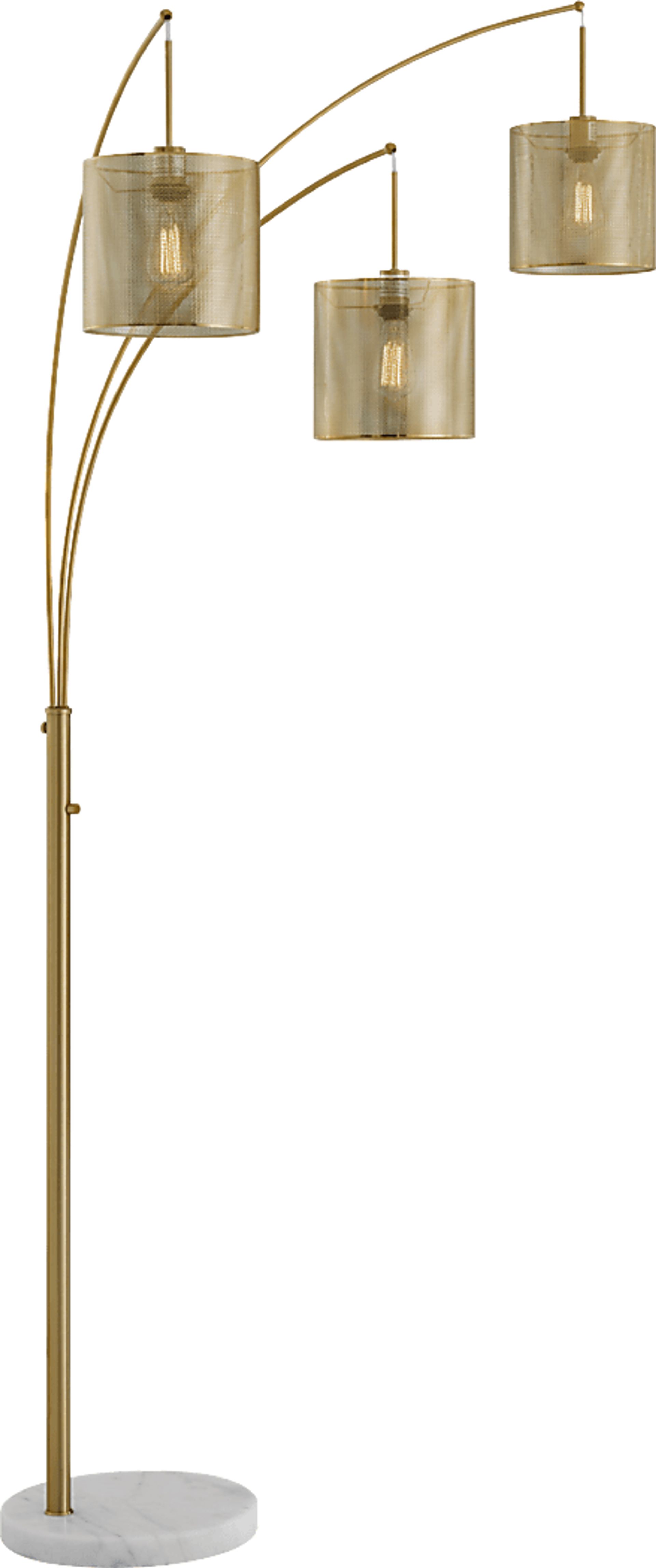 Wilana Shade Brass Floor Lamp - Image 1