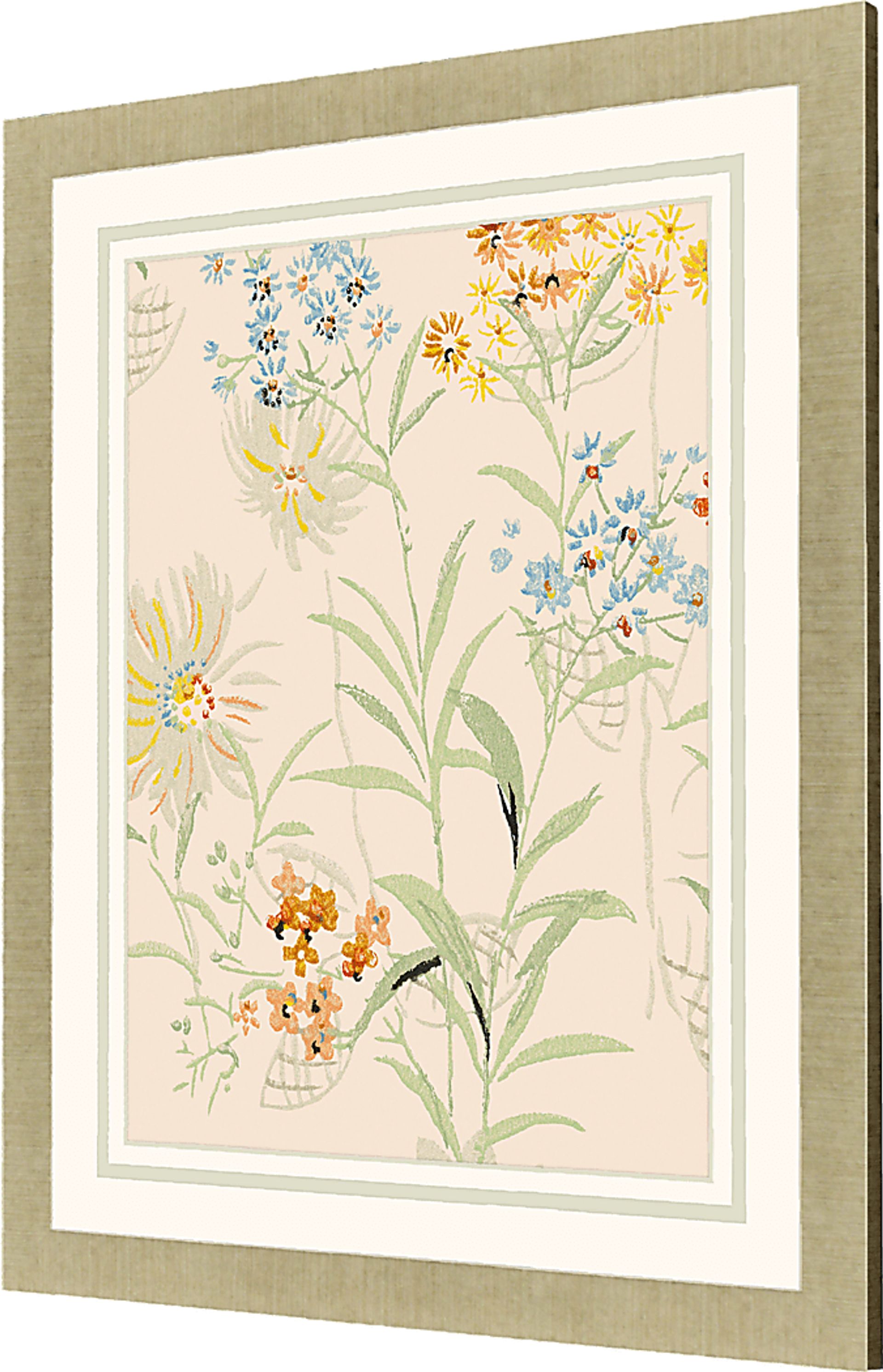 Wild Flower Symphony I Green Framed Artwork - Image 3