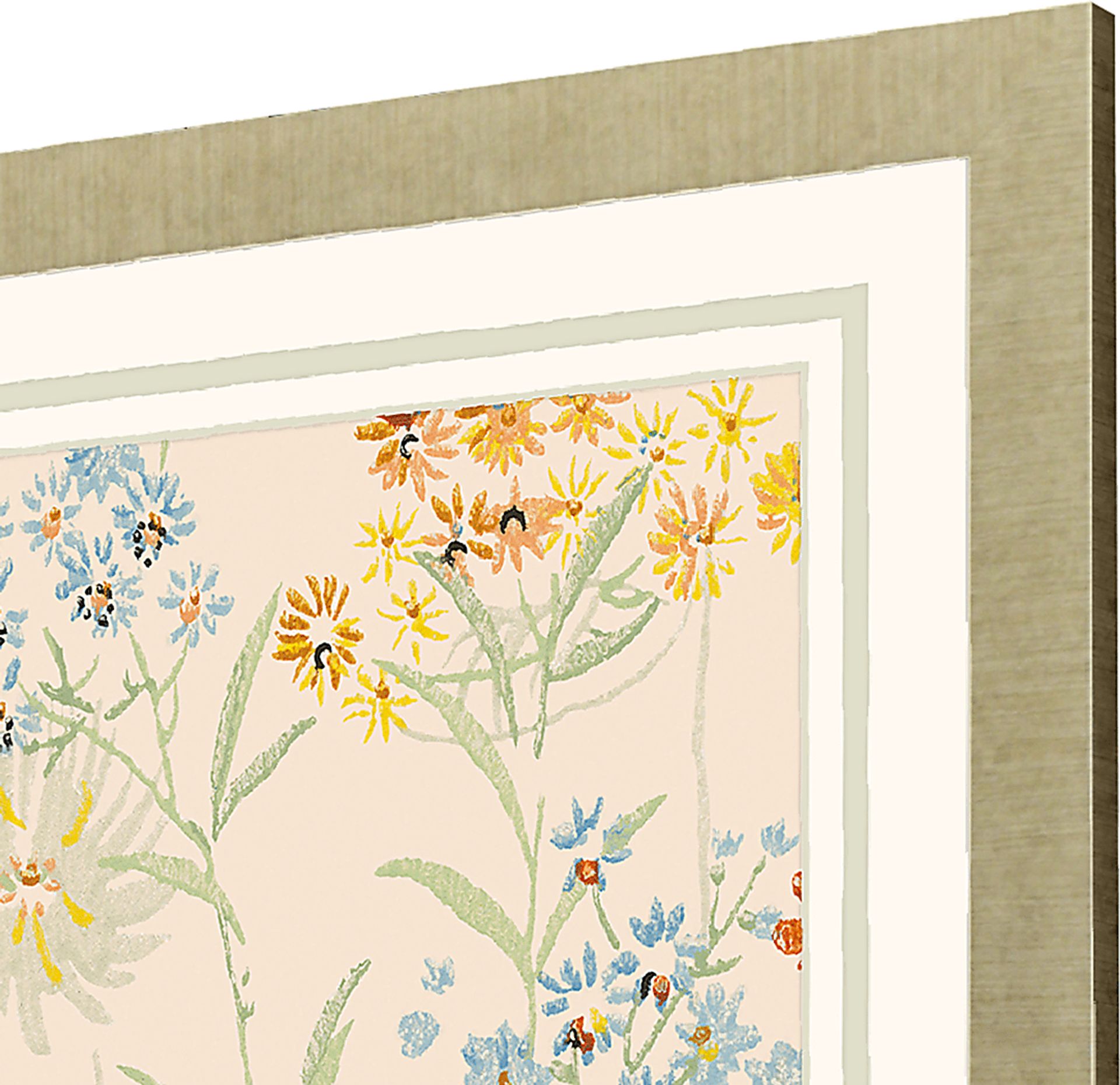 Wild Flower Symphony I Green Framed Artwork - Image 4