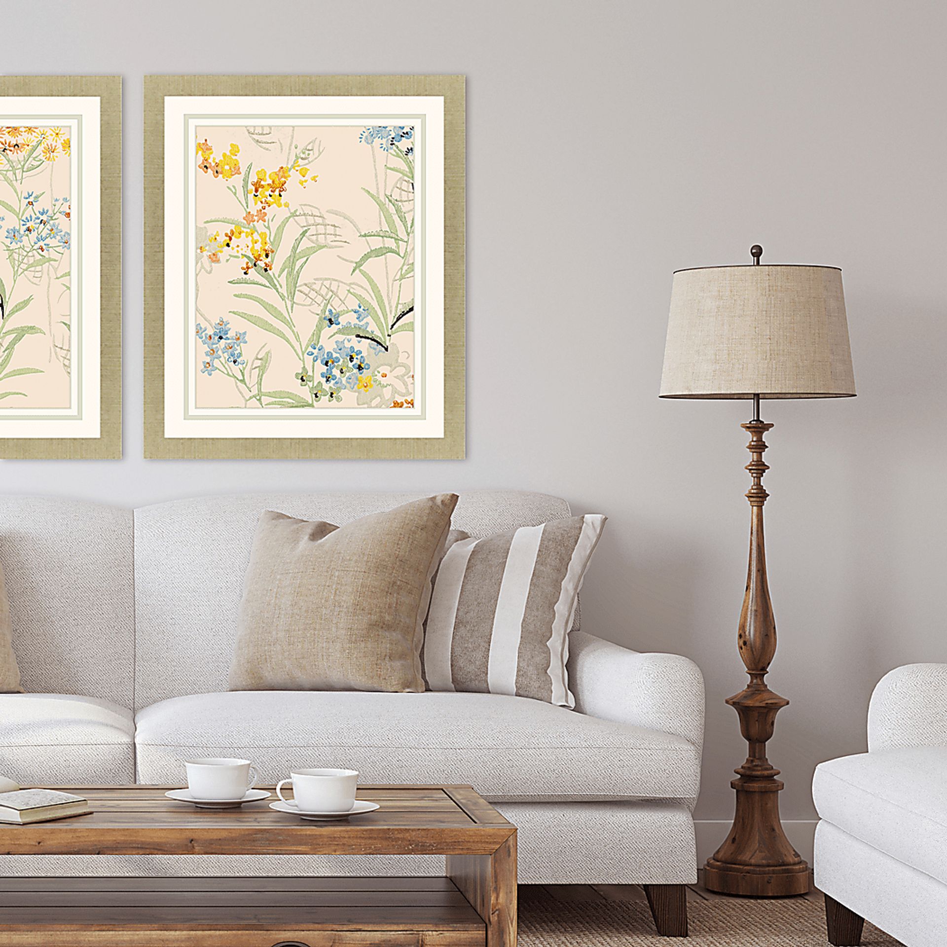 Wild Flower Symphony II Green Framed Artwork - Image 2
