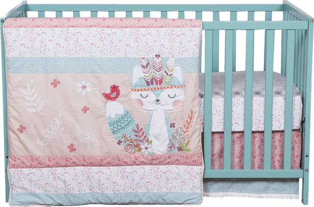 Wild Forever Pink 3 Pc Baby Bedding Set - Thumbnail - Image 1