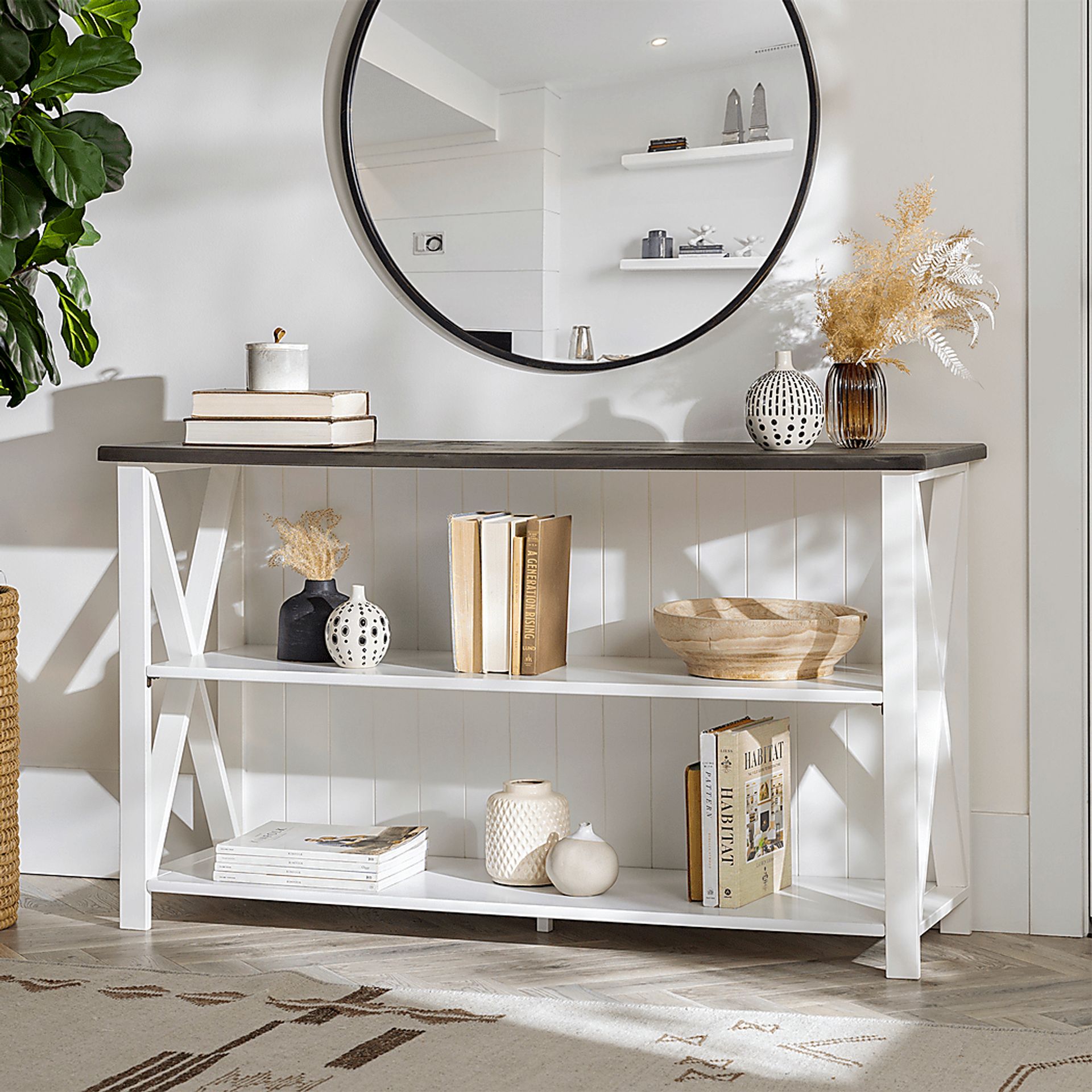 Wildacre White Sofa Table - Image 2