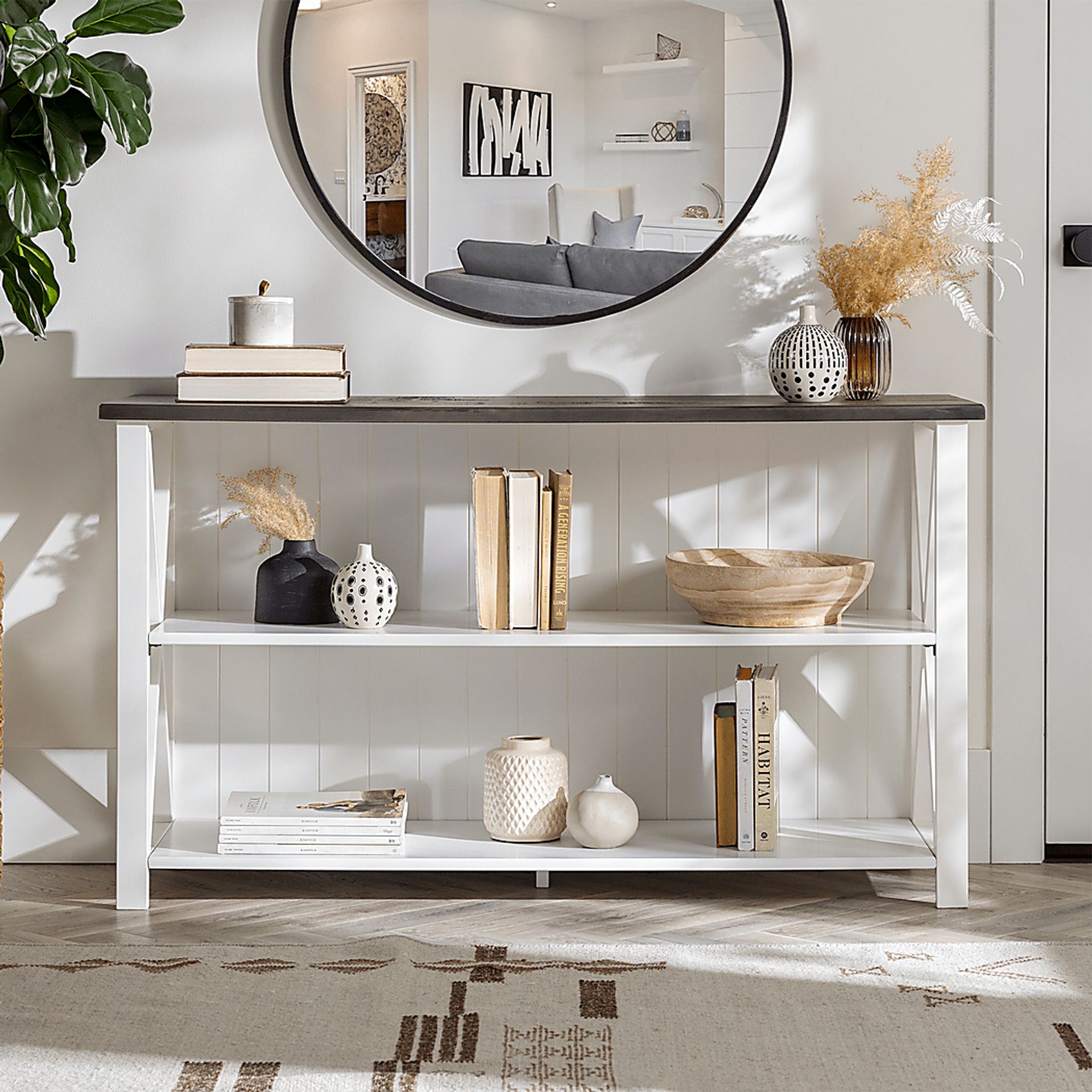 Wildacre White Sofa Table - Image 3