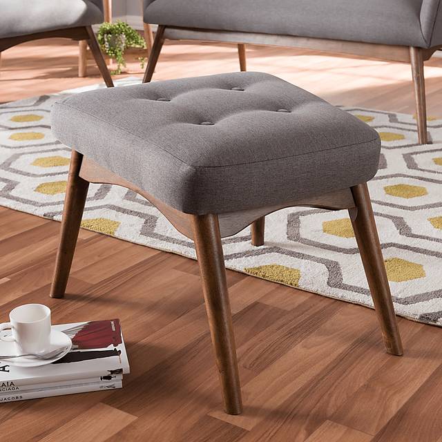 Wildernest Gray Ottoman - Thumbnail - Image 2