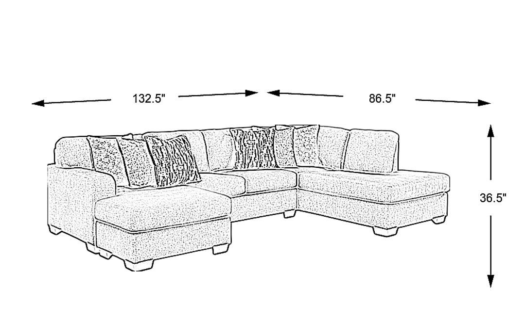 Wildwood Grove 2 Pc Sectional
