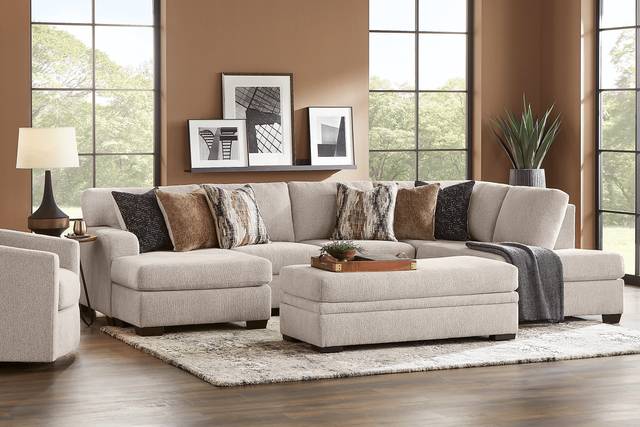 Wildwood Grove Beige 5 Pc Sectional Living Room - Thumbnail - Image 1